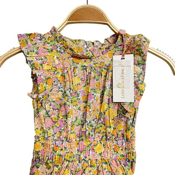 New Girls LoveShackFancy Decker Liberty Fabric Floral Dress Golden Meadows - Picture 2 of 7